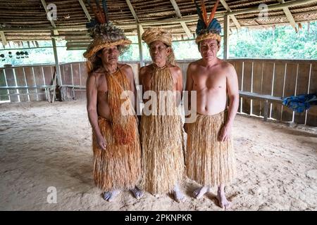 Die Yagua sind ein indigenes Volk im Nordosten Perus Stockfoto