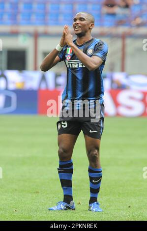 Mailand, Italien, 23/04/2011 : Samuel Eto’o während des Spiels Inter Lazio Stockfoto