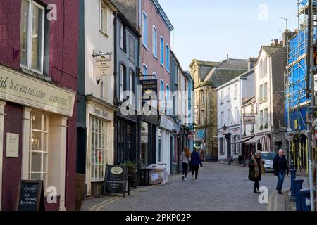Stadtzentrum von Ulverston, South Lake District, Cumbria, Nordwestengland, Großbritannien Stockfoto