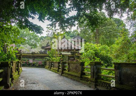 Der Pura Gunung Lebah Tempel auf dem Campuhan Ridge Walk Stockfoto