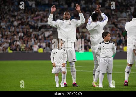 Madrid, Spanien. 08. April 2023. 8. April 2023; Santiago Bernabeu Stadion, Madrid, Spanien, Spanisch La Liga Fußball, Real Madrid gegen Villarreal Alaba 900/Cordon Press Credit: CORDON PRESS/Alamy Live News Stockfoto