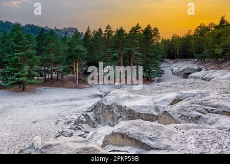 Heers Sandstone Höhlen in der Nähe von Blankenburg Tierra del Fuego Stockfoto