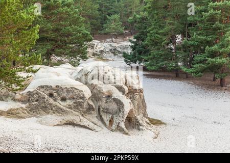 Heers Sandstone Höhlen in der Nähe von Blankenburg Tierra del Fuego Stockfoto