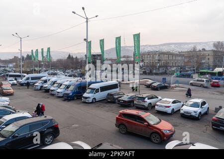 Tiflis, Georgia - 22. Januar 2023: Tiflis Railway Station Square. Reisen Stockfoto