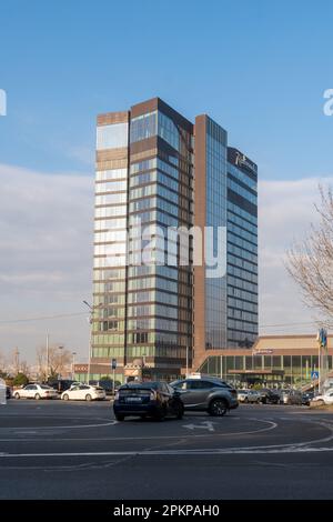 Tiflis, Georgia - 22. Januar 2023: Das Radisson Blue Iveria Hotel in Tiflis. Reisen Stockfoto