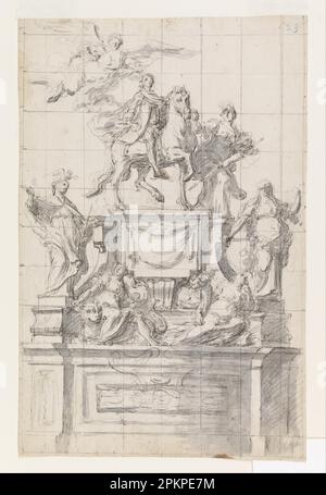 Entwurf für ein Denkmal für Kaiser Karl VI. Von Neapel ca. 1735 von Baldassarre de Caro Stockfoto