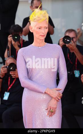 VENEDIG, ITALIEN - 06. SEPTEMBER: Tilda Swinton nimmt am 06. September 2022 auf dem roten Teppich „die ewige Tochter“ des 79. Venedig Filmfestivals in Venedig Teil Stockfoto