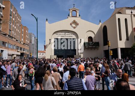 Málaga, Spanien. Archicofradía del Paso y La Esperanza, Ostern 2023. Stockfoto