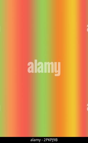 Verlauf orangefarbene grüne gelbe vertikale Streifen für abstrakten Hintergrund Stockfoto