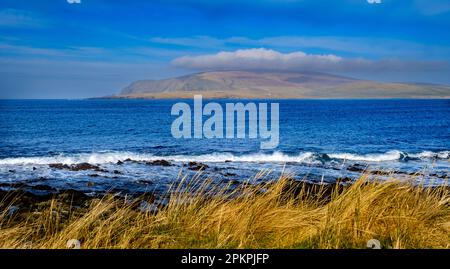 Seascape im Süden des Shetland-Festlands in der Nähe von Sumburgh Head Stockfoto