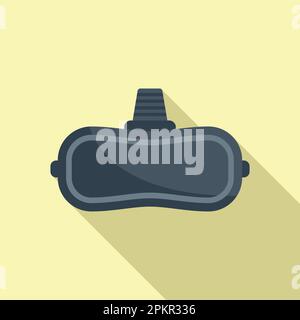Helmdesign mit Symbolflachvektor. Headset-Realität. Zukunftsorientierung digital Stock Vektor