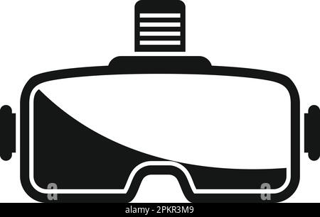 Gamer-Helmsymbol einfacher Vektor. Virtuelle Brille. Digitale Zukunftsorientierung Stock Vektor