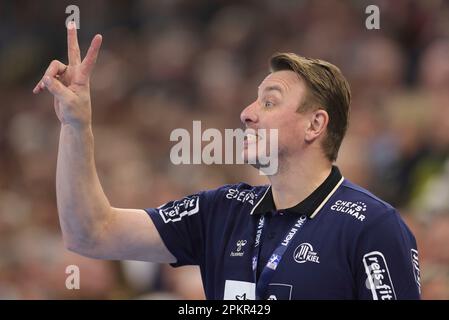 Kiel, Deutschland. 09. April 2023. firo: 04/09/2023 Handball, First League 2022/2023, 1. Bundesliga THW Kiel - SC Magdeburg, SCM GeStiK, THW Coach Filip Jicha Kredit: dpa/Alamy Live News Stockfoto