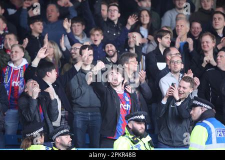 Leeds, Großbritannien. 9. April 2023. Der Crystal Palace ist am Sonntag, den 9. April 2023, bei dem Spiel der Premier League zwischen Leeds United und Crystal Palace in der Elland Road, Leeds, um 1-1 Uhr besetzt. (Foto: Pat Scaasi | MI News) Guthaben: MI News & Sport /Alamy Live News Stockfoto