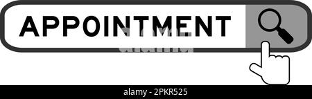 Suchbanner in Worterfassung mit Lupensymbol auf weißem Hintergrund Stock Vektor