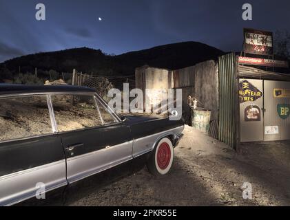 Arthur Pharoah sammelt alte Autos und Schilder. Sein Ferienhaus in Barrydale liegt an der berühmten Route 62, die durch die Stadt führt. Seine Wohnung heißt Stockfoto