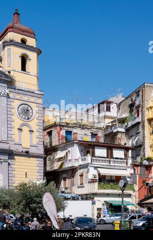 Italien, Neapel, Piazza Montesanto, Chiesa di Santa Maria di Montesanto Stockfoto