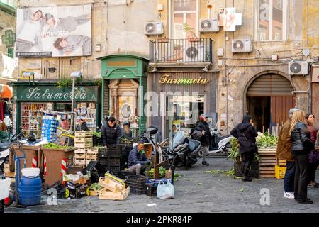 Italien, Neapel, Piazza Pignasecca Stockfoto