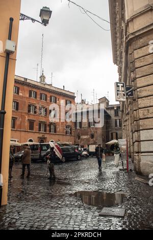 Regentag in Rom, Italien Stockfoto