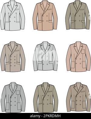 Herren Business Anzugjacke. Mode-CAD. Stock Vektor
