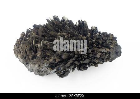 Stibnit-Mineral. Stibnite-Probe Stockfoto