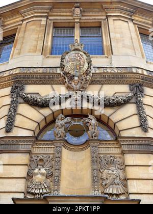 Sheldonian Theatre, das für Musikaufführungen, Vorträge, Konferenzen und für verschiedene Zeremonien der University of Oxford verwendet wird Stockfoto