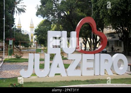 juazeiro, bahia, brasilien - 4. april 2023: Blick auf die Stadt Juazeiro, im Norden von Bahia. Stockfoto