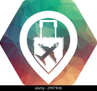 Logo von Point Travel Designvorlage Vektorlogo für Geschäftsreisen auf Reisen. Symbol für die Vektorvorlage für Feiertage. Stock Vektor