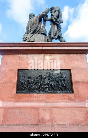 Nischni Nowgorod, Russland - 20. September 2022: Denkmal für Bürgerminin und Prinz Pozharsky in der Nähe des alten Kremls. Bildhauer von z. Tcereteli Stockfoto