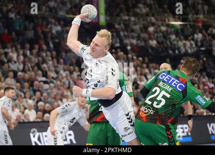 Kiel, Deutschland. 09. April 2023. firo: 09.04.2023 Handball, erste Liga 2022/2023, 1. Bundesliga THW Kiel - SC Magdeburg, SCM 34:34 Duelle Patrick Wiencek Kredit: dpa/Alamy Live News Stockfoto