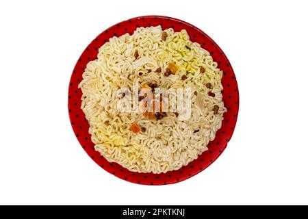 Vermicelli in einem weißen Teller. Stockfoto