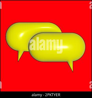 Symbol „3D aufblasen“ Stockfoto