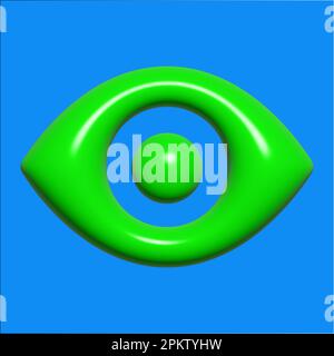 Symbol „3D aufblasen“ Stockfoto