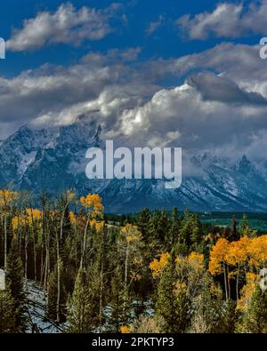 Clearing Sturm, Teton Range, Grand Teton National Park, Wyoming Stockfoto