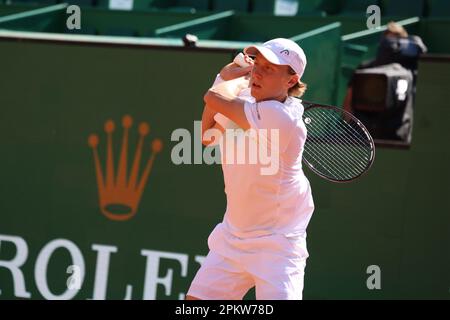 Monaco, Monaco. 09. April 2023. MONACO, Monte Carlo Tennis Masters auf 9. April 2023; Emil Ruusuvuori aus Finnland gegen Jan-Lennard Struff aus Deutschland während der Qualifikation am Gericht Rainier III, 2023 Monte-Carlo Mastern, Bild: Emil Ruusuvuori, gebührenpflichtiges Bild, Copyright Thierry CARPICO/ATP Images. (CARPICO Thierry/ATP/SPP) Kredit: SPP Sport Press Photo. Alamy Live News Stockfoto