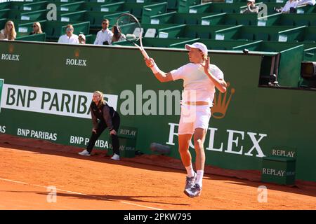 Monaco, Monaco. 09. April 2023. MONACO, Monte Carlo Tennis Masters auf 9. April 2023; Emil Ruusuvuori aus Finnland gegen Jan-Lennard Struff aus Deutschland während der Qualifikation am Gericht Rainier III, 2023 Monte-Carlo Mastern, Bild: Emil Ruusuvuori, gebührenpflichtiges Bild, Copyright Thierry CARPICO/ATP Images. (CARPICO Thierry/ATP/SPP) Kredit: SPP Sport Press Photo. Alamy Live News Stockfoto