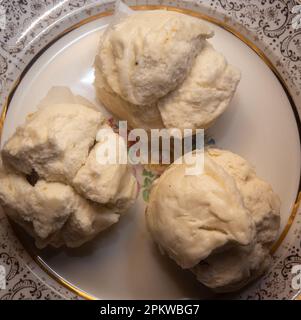 Cha Siu Bao auch bekannt als gedünstete Schweinebäckchen Stockfoto