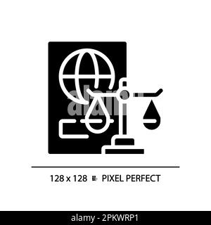Einwanderungsrecht Pixel Perfect RGB-Farbsymbol Stock Vektor