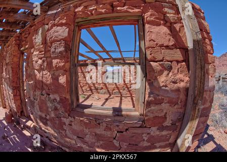 Ruinen von Jacobs Pool in Vermilion Cliffs AZ Stockfoto