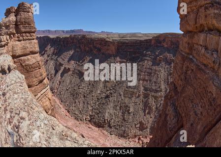 South Fork des Lower Soap Creek Canyon AZ von oben Stockfoto