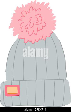 Wintermütze Mütze Cartoon Vektordarstellung Stock Vektor