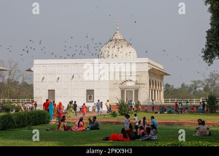 Khas Mahal im Red Fort, UNESCO-Weltkulturerbe, Delhi, Indien Stockfoto