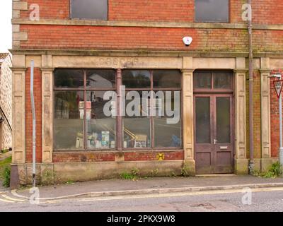 Historisches Gebäude der Co-operative Provision Society Ltd, Bezirk Bury, Niederlassung Walshaw Nr. 6. Gebaut 1891, Grocer Dept, Lancashire, Großbritannien. Stockfoto