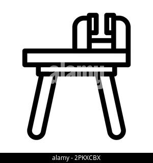 Workbench Vector Thick Line-Symbol Für Den Persönlichen Und Gewerblichen Gebrauch. Stockfoto