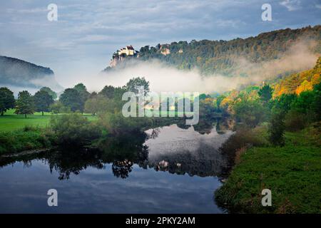 Blick auf Schloss Werenwag, Hausen im Tal, Baden-Württemberg, Deutschland Stockfoto