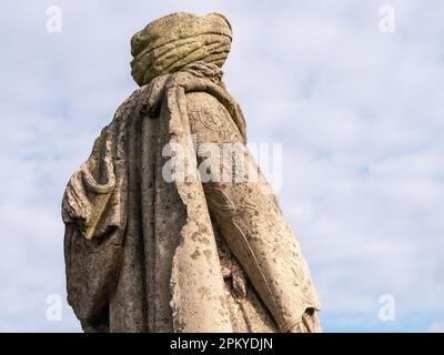 Statue, die die Türkei personifiziert, von Baron Carlo Marochetti im Crystal Palace Park. Für den 1854 eröffneten Crystal Palace in Sydenham. Stockfoto