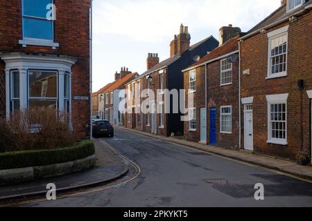 Georgianische Hütten in der Nähe des Münsters in Beverley Stockfoto