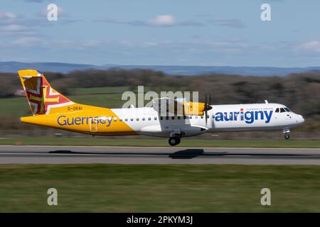 G-ORAI ATR 72-600 Aurigny Bristol Airport EGGD 07/4/2023 Stockfoto