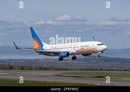 G-DRTL Boeing 737-8AL Jet2 Flughafen Bristol EGGD 07/4/2023 Stockfoto