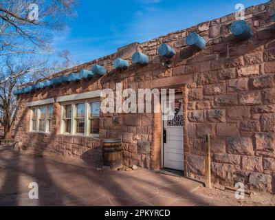 Besucherzentrum, Hubbell Trading Post National Historic Site, Ganado, Arizona. Stockfoto